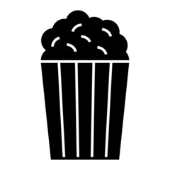 Vector Popcorn Glyph Icon Design