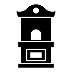 Vector Ticket Office Glyph Icon Design