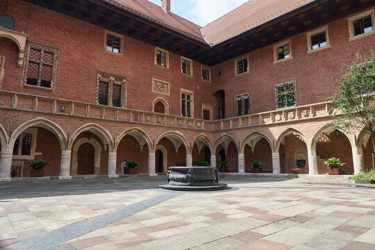 Courtyard of Krakow University, Poland