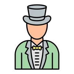  Vector Magician Filled Outline Icon Design