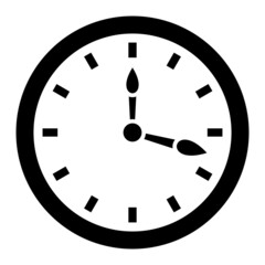 Vector Clock Glyph Icon Design