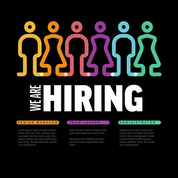 We are hiring minimalistic dark flyer template