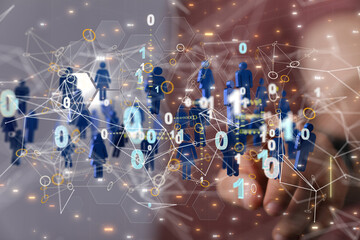  people network structure HR - Human resources management and recruitment