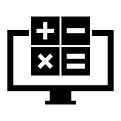 Vector Calculating Software Glyph Icon Design