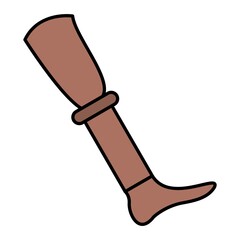  Vector Wooden Leg Filled Outline Icon Design