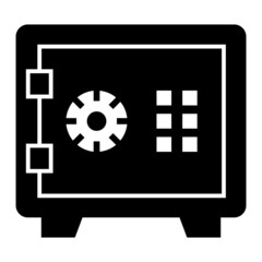 Vector Safe Box Glyph Icon Design