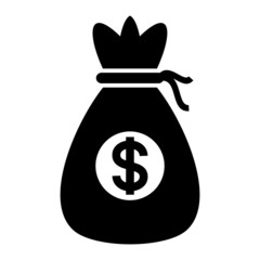 Vector Wealth Glyph Icon Design