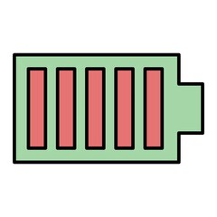 Vector Battery Filled Outline Icon Design
