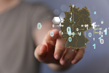 Abstract of germany map network