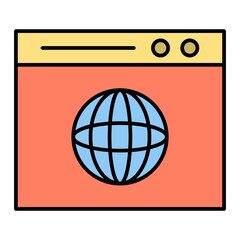  Vector Browser Filled Outline Icon Design