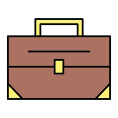 Vector Briefcase Filled Outline Icon Design