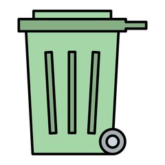 Vector Trash Filled Outline Icon Design