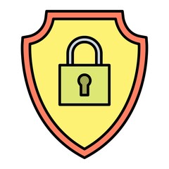 Vector Security Filled Outline Icon Design