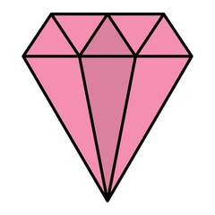 Vector Diamond Filled Outline Icon Design