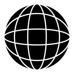 Vector Globe Glyph Icon Design