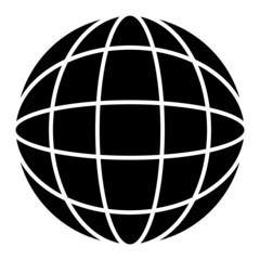 Vector Globe Glyph Icon Design