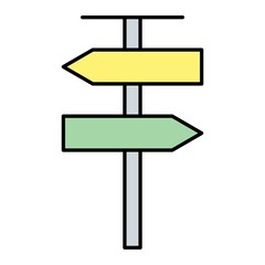 Vector Directions Filled Outline Icon Design
