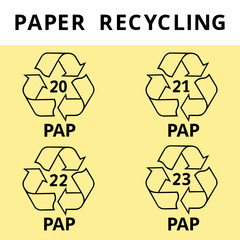 Obraz premium paper recycling logo