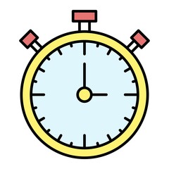 Vector Stopwatch Filled Outline Icon Design