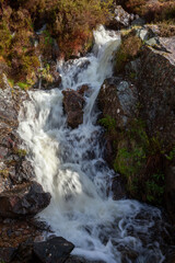 Small waterfall by Loch Laggan in Scotland