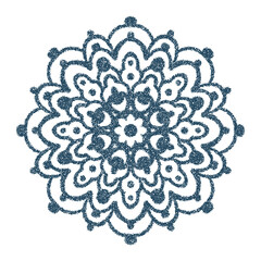 Monochrome mandala isolated on white background