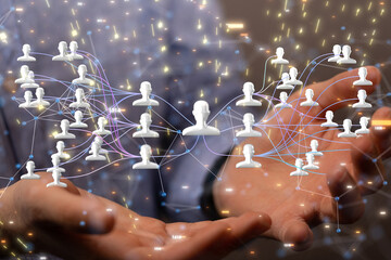 hierarchy connection team group digital