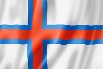 Fototapeta premium Faroe Islands flag, Denmark