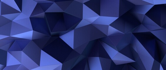 Obraz premium Geometric blue ice low poly background