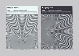 Wormhole Optical Illusion Design Cover Template. Vector illustration.