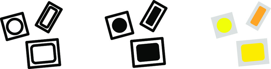 Led chip icon, diod icon, vector