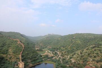 Fototapeta na wymiar Sagar Lake amer, Jaipur, Rajasthan