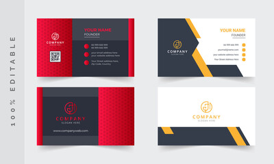 Modern business card template. Business card with photo, business card photography, business card layout. photography business cards. Blue business card, Orange business card, Yellow business card, Re
