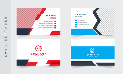 Modern business card template. Business card with photo, business card photography, business card layout. photography business cards. Blue business card, Orange business card, Yellow business card, Re
