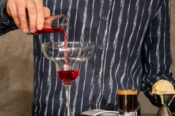 Affogato con concentrado de fresa