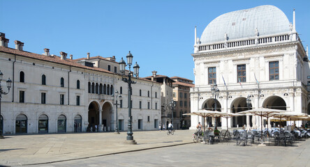 Fototapeta premium Loggia is a Renaissance palace located in Loggia square in the center of Brescia. 