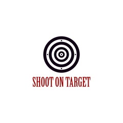 black and white circle vector illustration. shoot on target. for logos, templates or icons