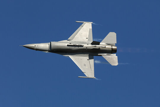 GIFU, JAPAN - N0v 24, 2018: Pacific Air Forces F-16 Demo Team Was Display Demo Flight At JASDF GIFU Air Base.