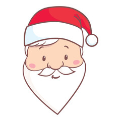 Santa claus on white background. Vector illustration