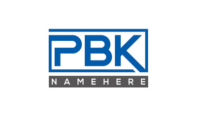 PBK creative three letters logo