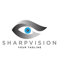 Simple modern eye logo for your technology brand image.