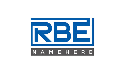 RBE creative three letters logo