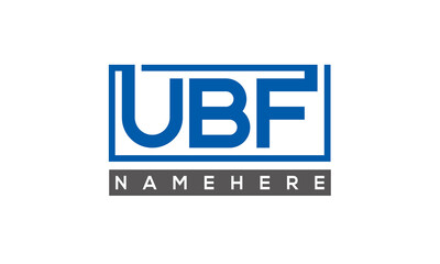 UBF creative three letters logo
