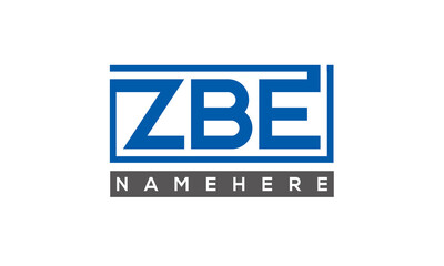 ZBE creative three letters logo