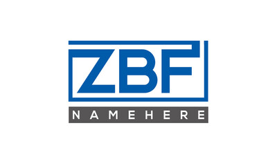 ZBF creative three letters logo