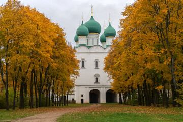 View of the Sergievskaya Gate Church of the male Orthodox Borisoglebsky on the mouth Rostov...