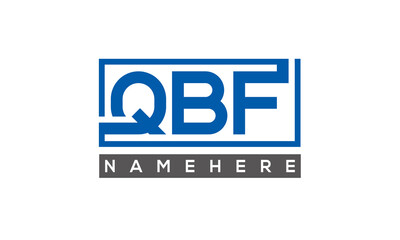 QBF creative three letters logo