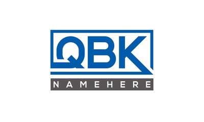 QBK creative three letters logo