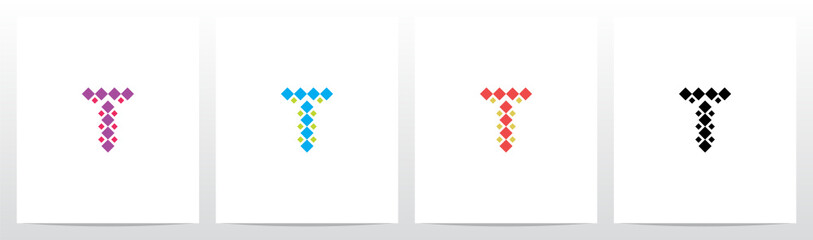 Diamond Square Forming Letter Logo Design T