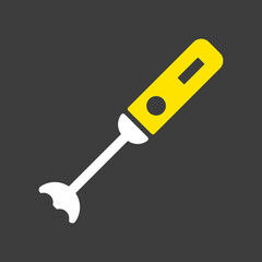 Hand blender vector icon. Kitchen appliance