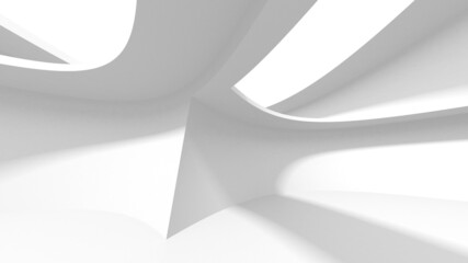 Illuminated corridor interior design. Empty Room Interior Background